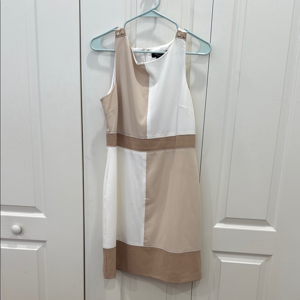 White House Black Market Color Block Sleeveless Dress